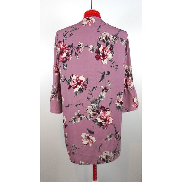 ModCloth (Jessy B) "Maximizing Mindfulness Kimono" in "Mauve Blooms" - Picture 3 of 7